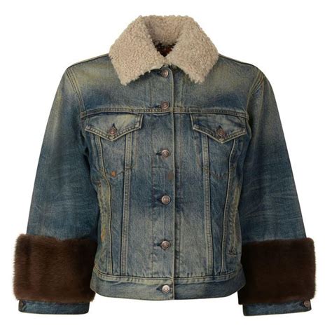 gucci fur denim jacket